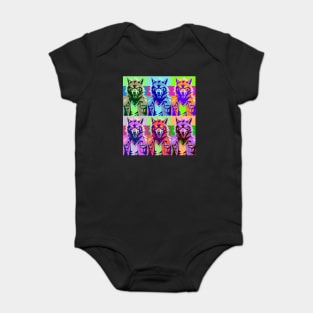 Wolfman Retro Style Baby Bodysuit